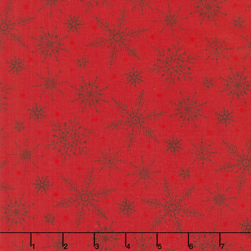 Tailgate Traditions - Snowflakes Red Yardage