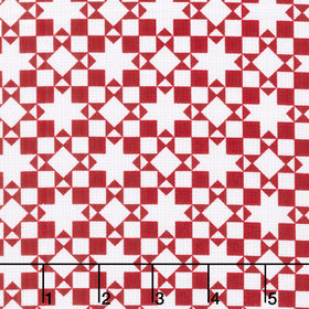 Tailgate Traditions - Patchwork Red Yardage