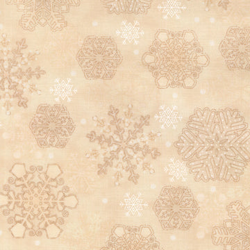 Gifts of Gratitude - Snowflakes Cream Yardage