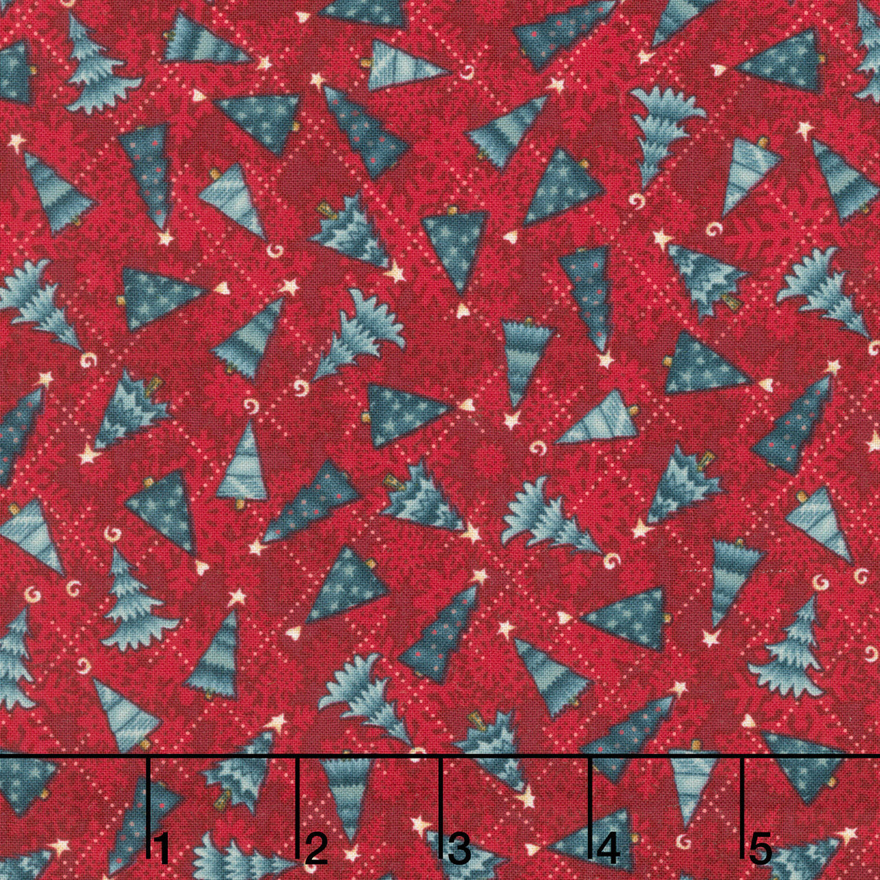 Gifts of Gratitude - Christmas Trees Red Yardage