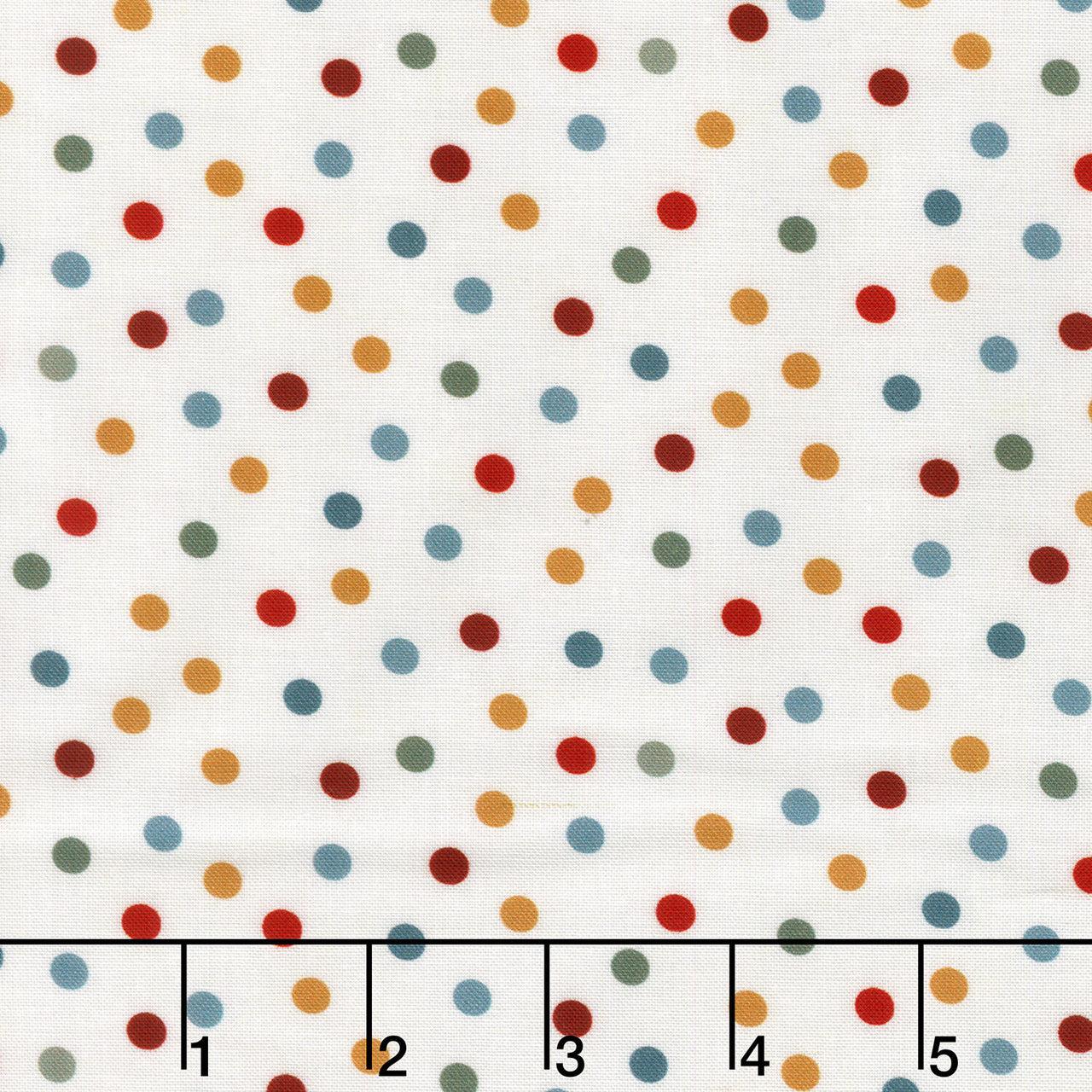Nordic Holiday Village - Dots Cream Multi Yardage