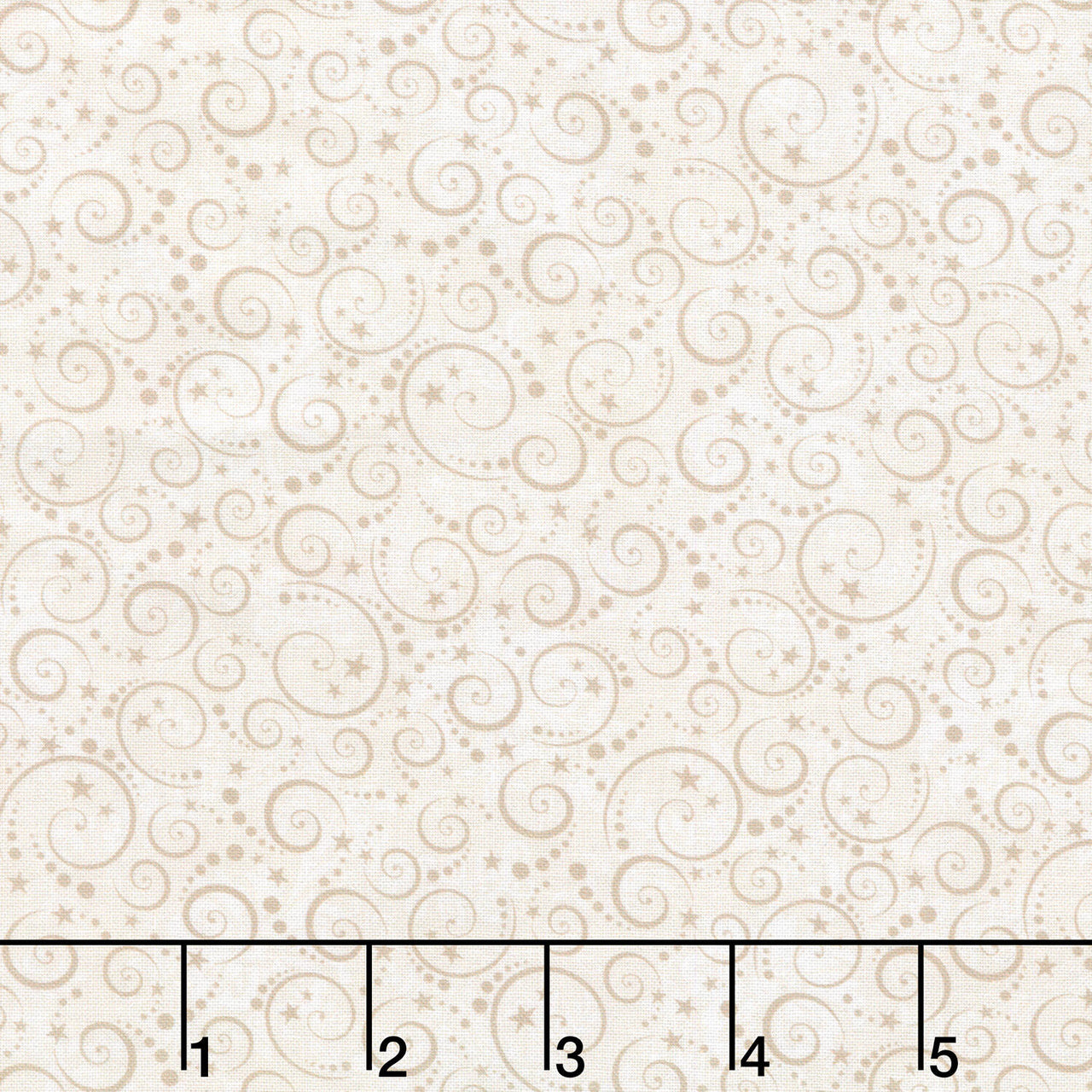 Nordic Holiday Village - Mini Swirls Cream Yardage