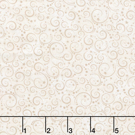 Nordic Holiday Village - Mini Swirls Cream Yardage