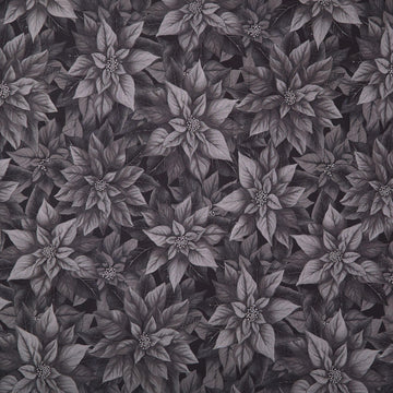 Poinsettia Splendor - Poinsettia Black 108" Wide Backing