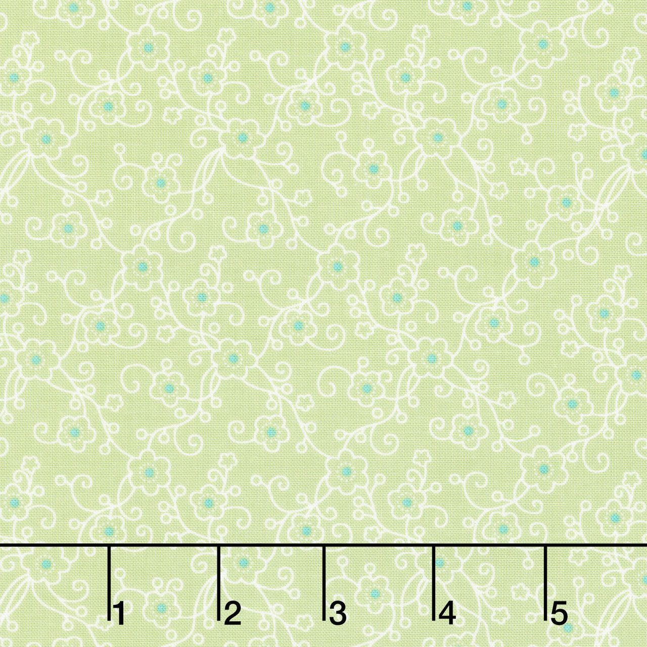 Jubilee - Ditsy Linework Green Yardage