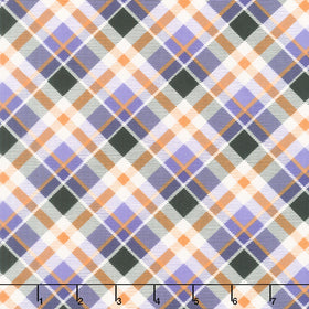 Moonlight Mischief - Bias Plaid Glow in the Dark Multi Yardage