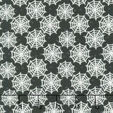 Moonlight Mischief - Spider Web Glow in the Dark Black Yardage