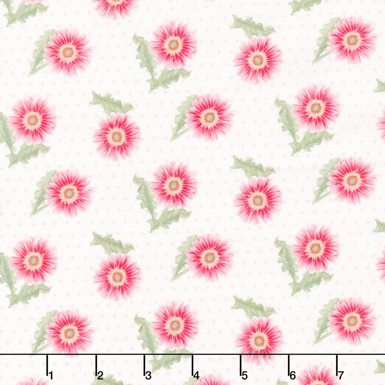 Bloomscape - Tossed Daisy White Multi Yardage