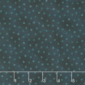 Flower Pot Prints - Chicken Scratches Navy Yardage