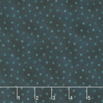 Flower Pot Prints - Chicken Scratches Navy Yardage