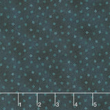Flower Pot Prints - Chicken Scratches Navy Yardage