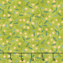 Flower Pot Prints - Berry Briar Green Yardage