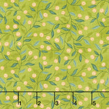 Flower Pot Prints - Berry Briar Green Yardage