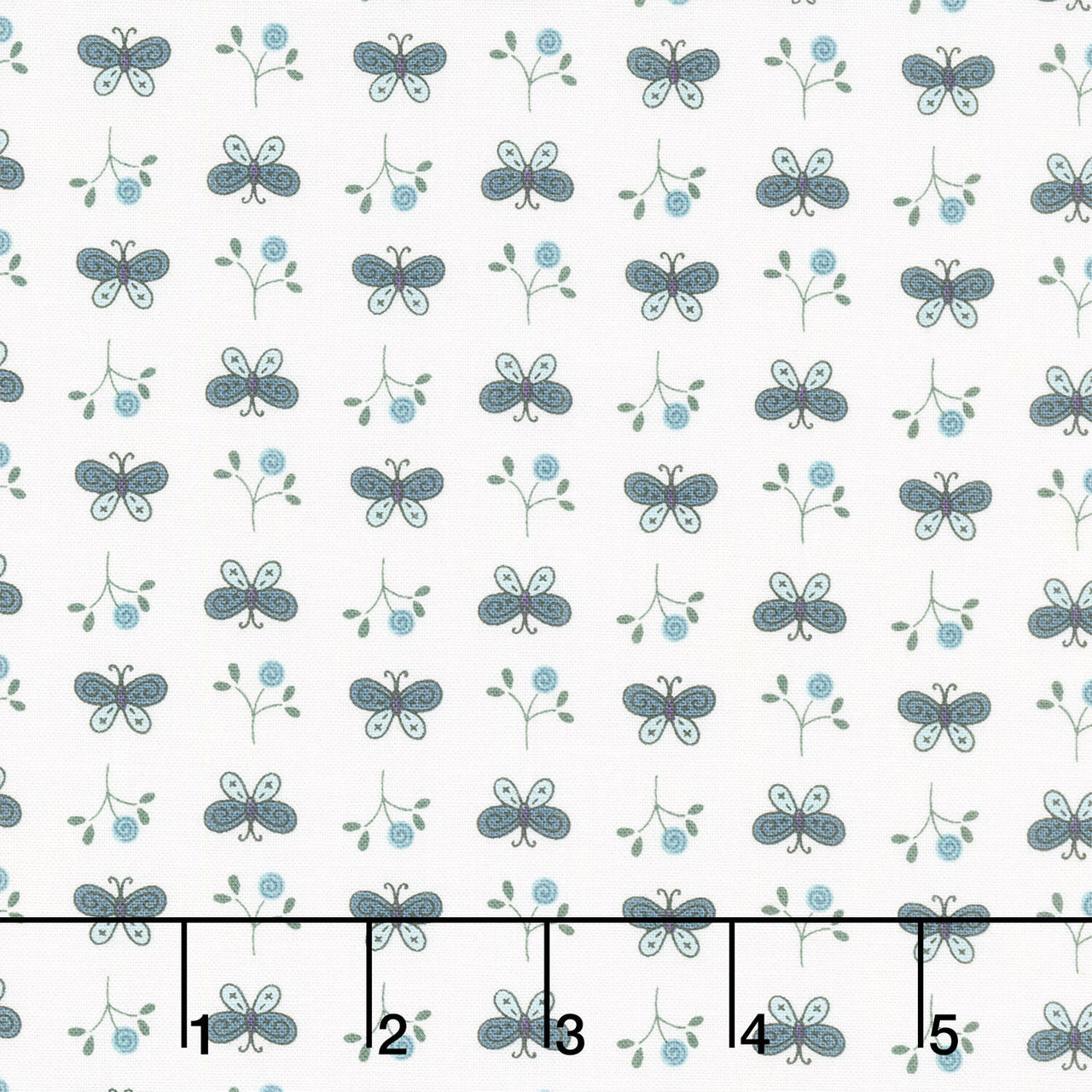 Friendship Garden - Mini Butterfly White Yardage