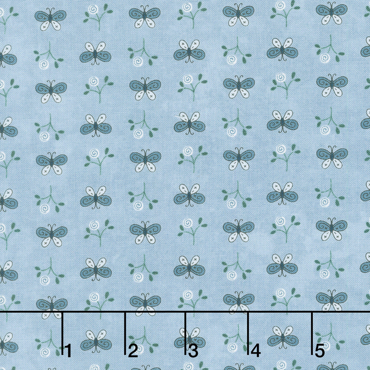 Friendship Garden - Mini Butterfly Blue Yardage