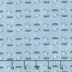 Friendship Garden - Mini Butterfly Blue Yardage
