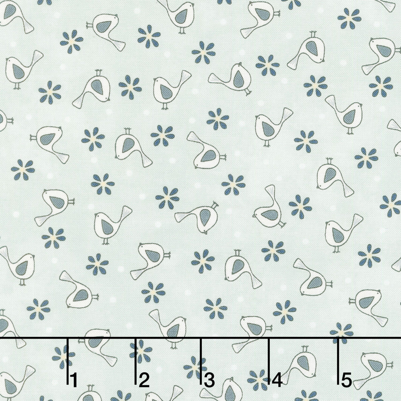 Friendship Garden - Little Birds Light Blue Yardage