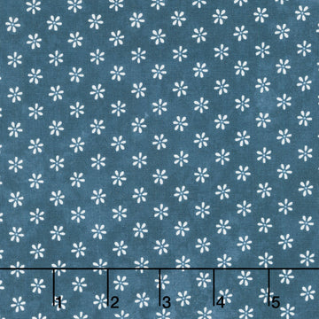 Friendship Garden - Little Flowers Blue Yardage