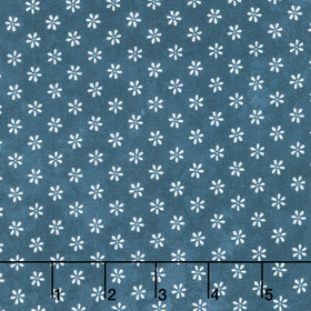 Friendship Garden - Little Flowers Blue Yardage