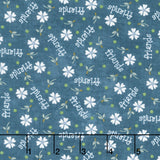 Friendship Garden - Daisy Friends Blue Yardage