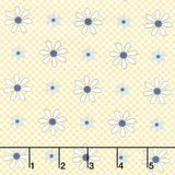 Friendship Garden - Daisy Check Yellow Yardage