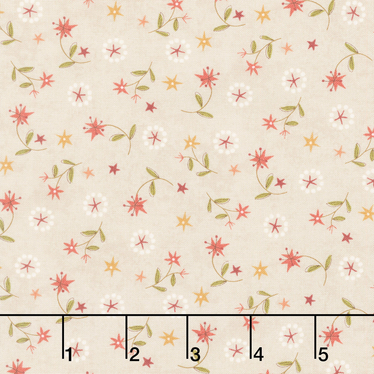 Hearth and Home - Star Lily Scatter Cream Yardage