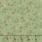 Hearth and Home - Star Lily Scatter Green Yardage