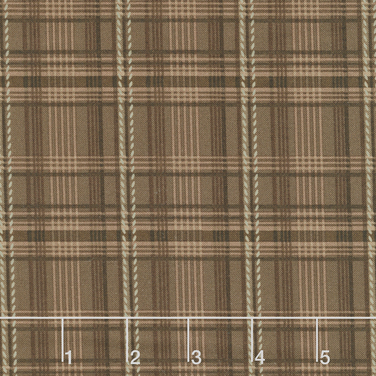 Hearth and Home - Printed Plaid Brown Yardage