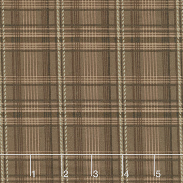 Hearth and Home - Printed Plaid Brown Yardage