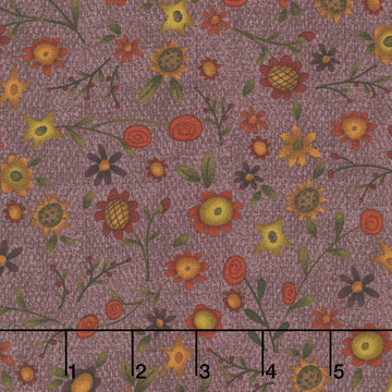 Bountiful Blessings - Autumn Flower Toss Purple Yardage