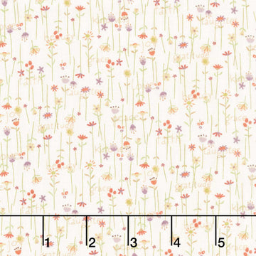 Bountiful Blessings - Stick Flowers Cream Yardage