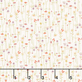 Bountiful Blessings - Stick Flowers Cream Yardage