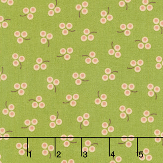 Harvest Thyme - Berry Bliss Sage Green Yardage