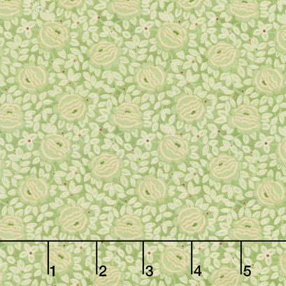 Harvest Thyme - Cabbage Rose Sage Green Yardage