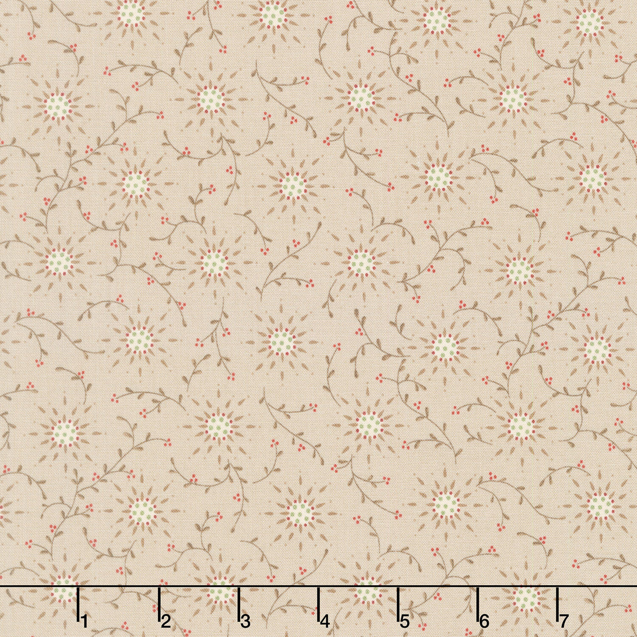 Harvest Thyme - Morning Glories Dove Gray Yardage