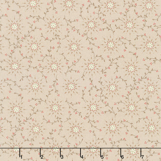 Harvest Thyme - Morning Glories Dove Gray Yardage