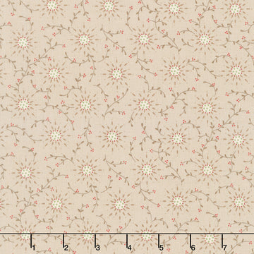 Harvest Thyme - Morning Glories Dove Gray Yardage