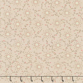 Harvest Thyme - Morning Glories Dove Gray Yardage