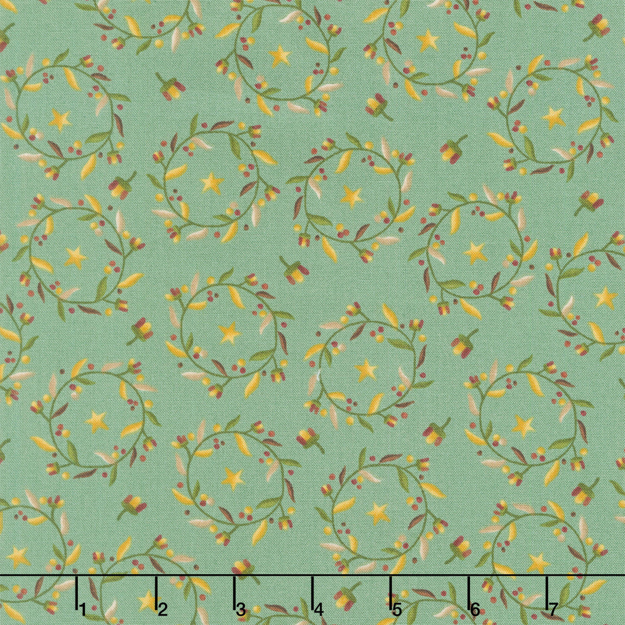 Harvest Thyme - Tulip Wreaths Sea Glass Yardage