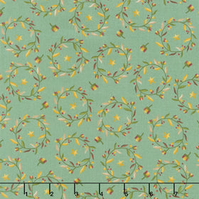 Harvest Thyme - Tulip Wreaths Sea Glass Yardage