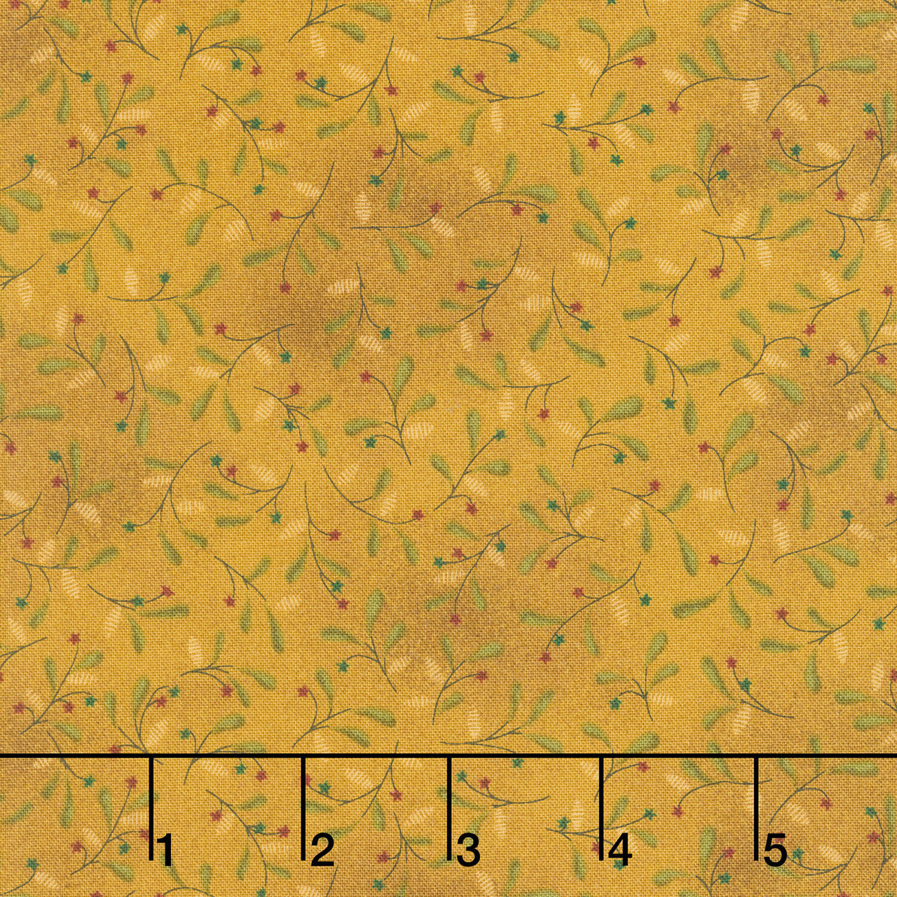 Every Heart Beats True - Etched Vines Gold Yardage