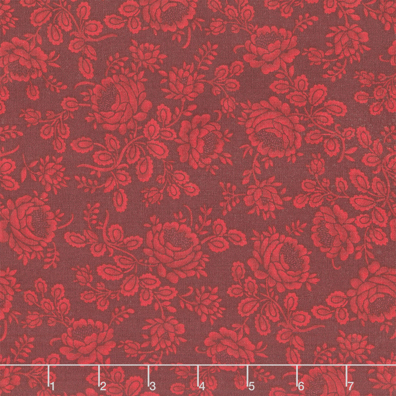 Every Heart Beats True - Cabbage Roses Cranberry Yardage