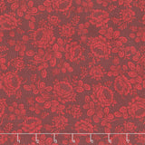 Every Heart Beats True - Cabbage Roses Cranberry Yardage