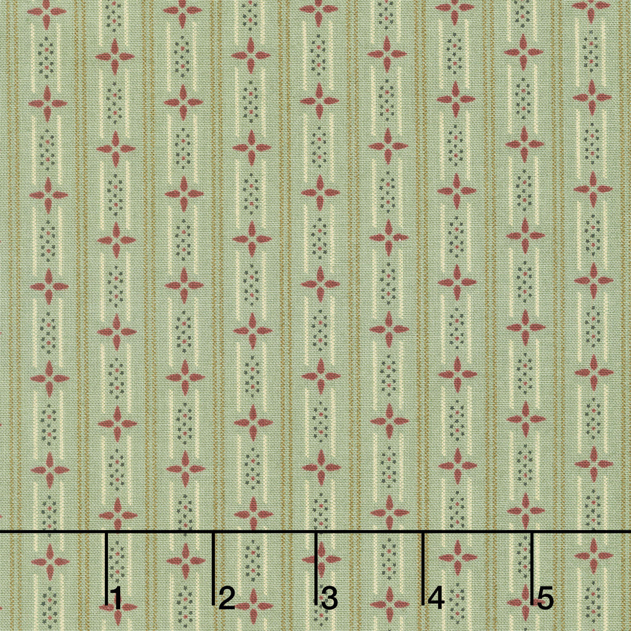 Every Heart Beats True - Stars and Stripes Dusty Aqua Yardage