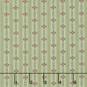 Every Heart Beats True - Stars and Stripes Dusty Aqua Yardage