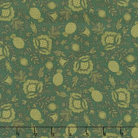 Every Heart Beats True - Pineapple Grove Deep Emerald Yardage
