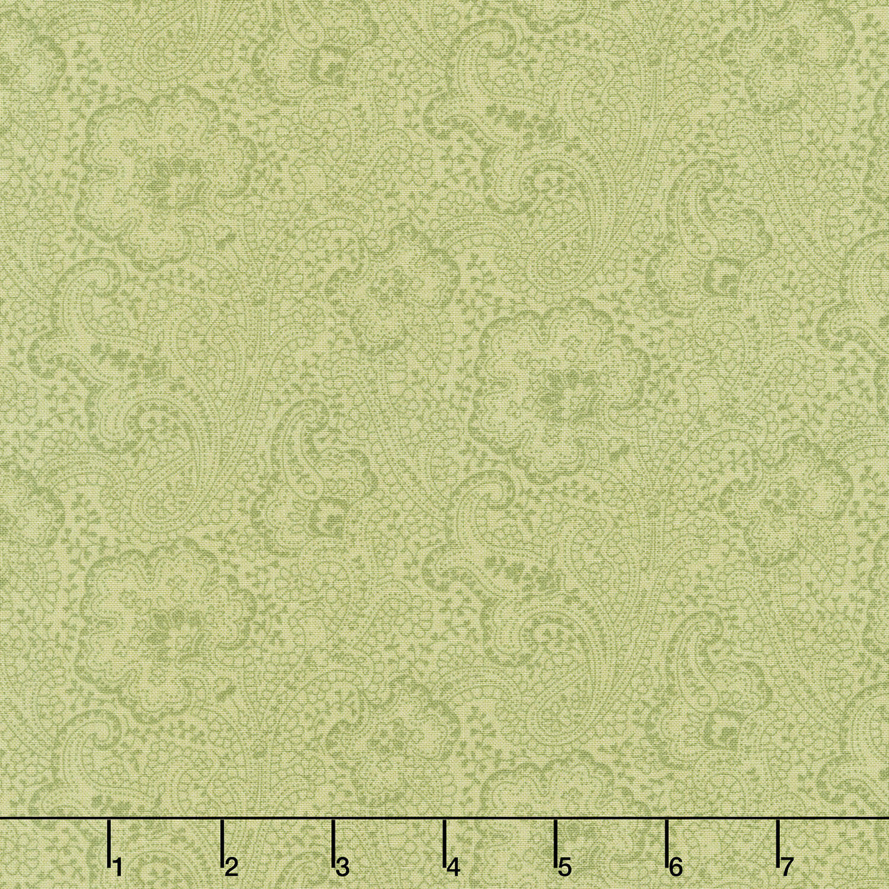 Every Heart Beats True - Paisley Patch Sage Yardage