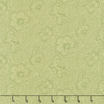 Every Heart Beats True - Paisley Patch Sage Yardage