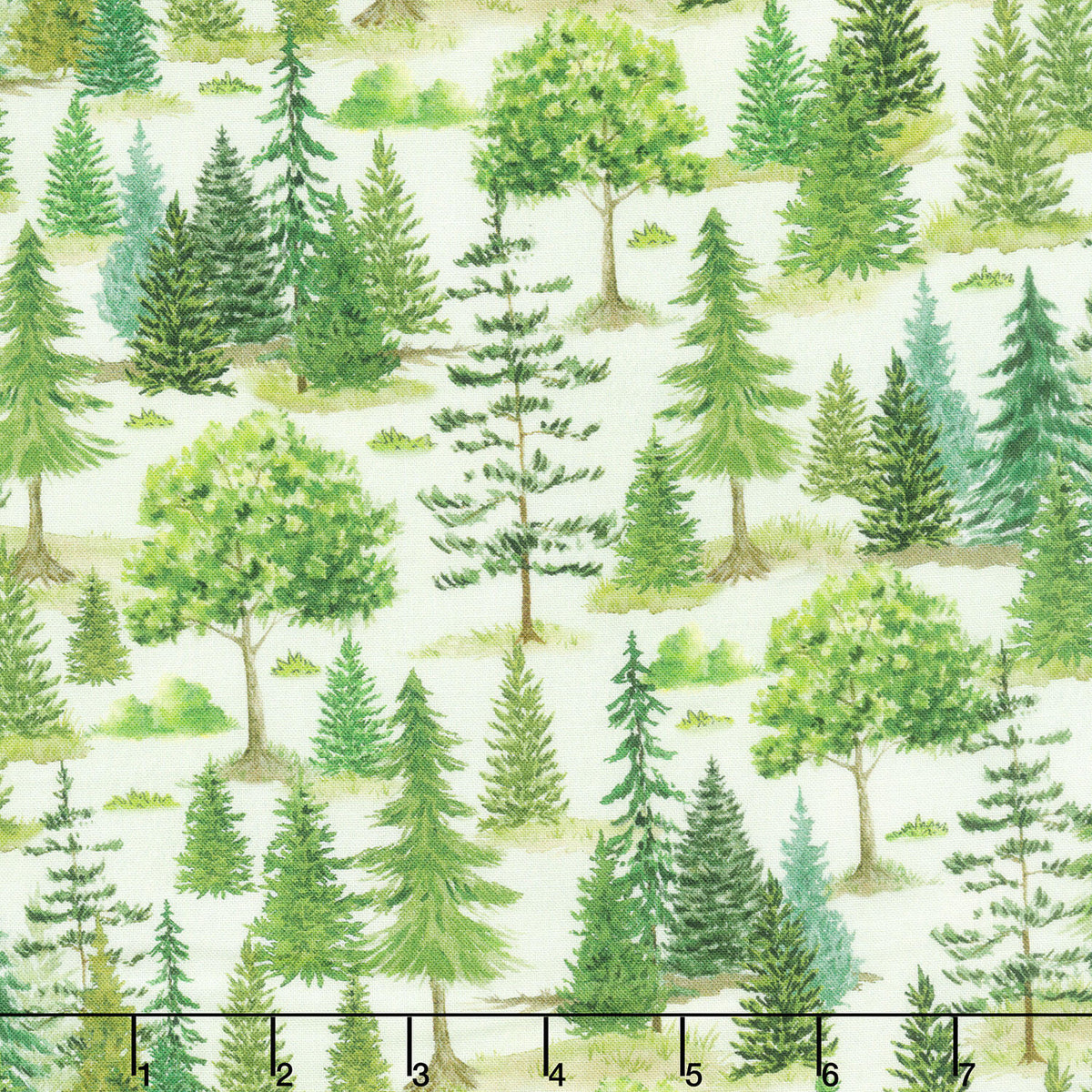 Happy Campers - Forest Green Yardage