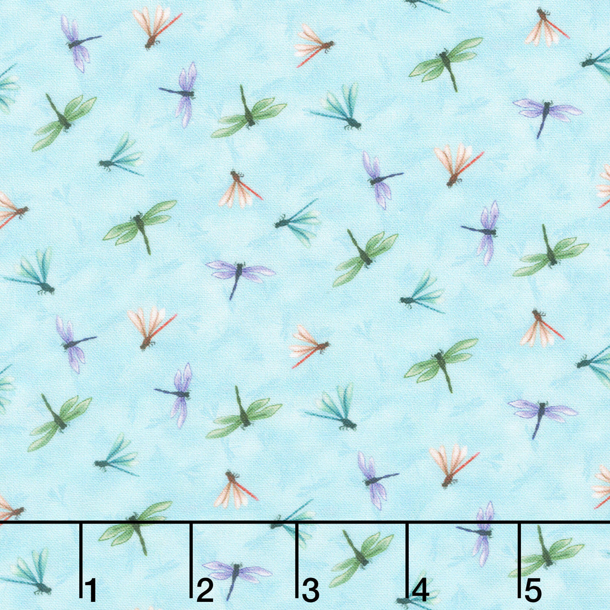 Happy Campers - Dragonflies Light Blue Yardage